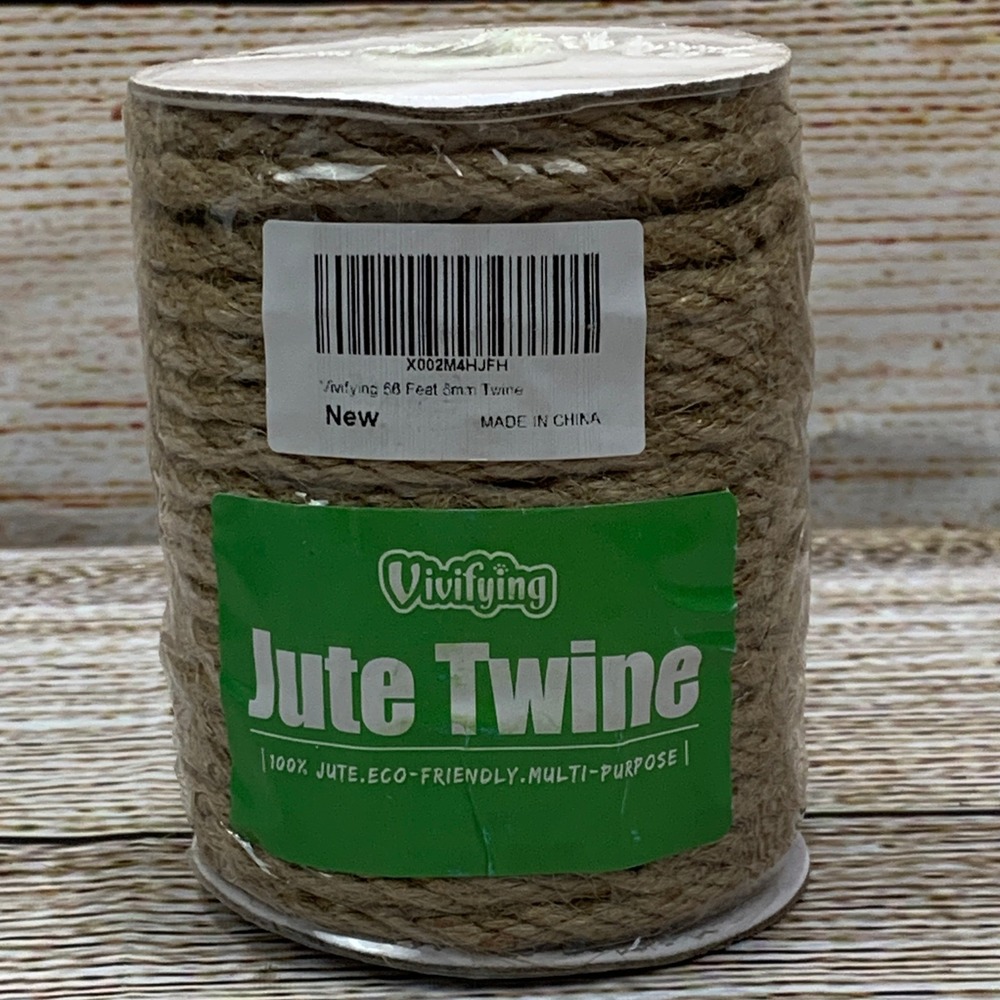 Vivifying Jute Twine 68 Feet‎ 3mm Natural Fiber Eco-Friendly Multi-Purpose